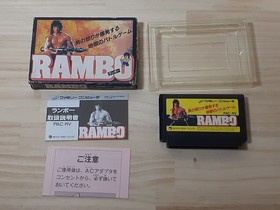 Famicom Rambo Comes with box, operation confirmed, terminals cleaned