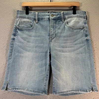 NYDJ Ella Jeans Shorts Womens 10 Blue Lightwash Denim Stretch Comfort Classic - Image 1 of 4
