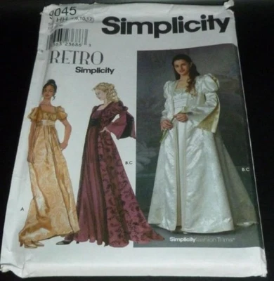 Victorian CottageCore 70s Retro Austen Dress Costume Sewing Pattern 6-12 vtg - Image 1 of 2