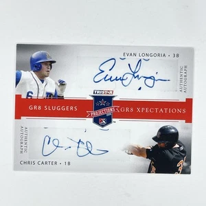 2008 TriStar PROjections Autographs Dual Evan Longoria Chris Carter 1/5 #LC - Picture 1 of 2