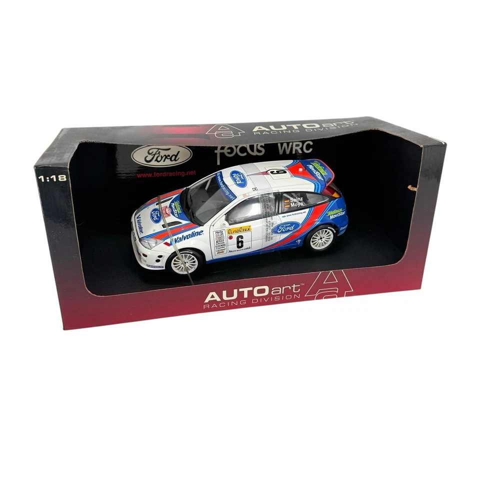 NEW Autoart 1:18 Scale Ford Focus #6 WRC Rallye Monte Carlo 2000 C.Sainz- L.Moya - Image 1 of 4