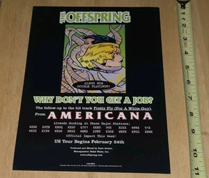The Offspring Why Don't You Get A Job Promo Radio HYPE TRADE AD Poster 8.5x11 - Picture 1 of 1