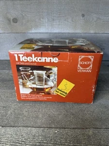 Glas Aufguss Teekanne German Schott Verran Teekanne Tea Pot Neu Museum Vintage - Bild 1 von 6