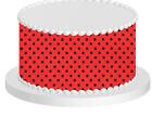 Emballage décoration de gâteau comestible Lady Bug Polka Dot