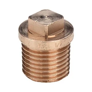 Viega Stopfen 3290 mit Vierkant und Rand in R1 1/2 Rotguss - Bild 1 von 3