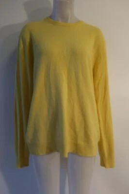 Womens Joe Fresh Yellow 100% Cashmere Crew Neck Sweater L - Image 1 of 4