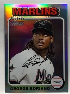 GEORGE SORIANO 2024 Topps Heritage High Number Silver Chrome REFRACTOR /225 - Picture 1 of 2