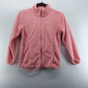 columbia winter outdoor pink full zip fleece sweater size medium AS IS  girls - Picture 1 of 12