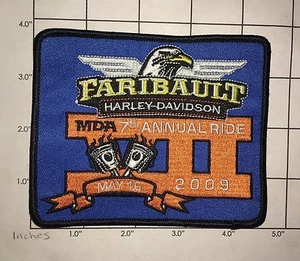 Faribault Harley-Davidson Patch - MDA 7th Annual Ride  - 2009 - Minnesota - Picture 1 of 1