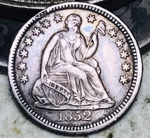 1852 Seated Liberty Half Dime 5C High Grade Details Silver US Coin CC18451 Cover