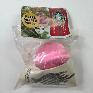 Vintage LeeWards Boutique Ornament Perle Drapiert Dandy Perlen Weihnachten Neu - Bild 1 von 5