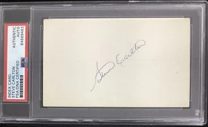 Steve Carlton Signed Index Card Baseball HOF Phillies Vintage Autograph PSA/DNA - Picture 1 of 2
