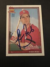 Todd Zeile Signed 1991 Topps Card Auto St. Louis Cardinals Autograph COA