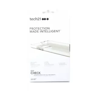TECH21 CASE FOR LG G5 EVO CHECK IMPACT SHOCK PROTECT THIN CLEAR WHITE T21-4527 - Picture 1 of 2