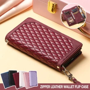 For Samsung S25 S24 S23 S22 S21 S20 FE Ultra Plus Case Leather Wallet Flip Cover - Picture 1 of 16