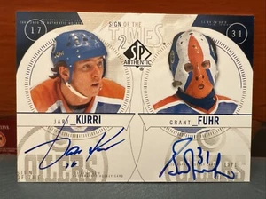 2009-10 Upper Deck SP Authentic Dual On Card Autos Jari Kurri & Grant Fuhr - Bild 1 von 4
