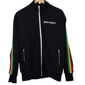 Palm Angels Exodus Track Jacket Multicolore Nero Verde Rosso Verde Giallo Taglia XL - Foto 1 di 9