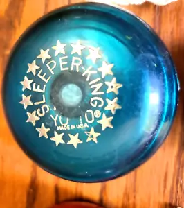 Vintage 1960s Translucent Blue Sleeper King Yo-Yo By Dell, Made In USA - Picture 1 of 4