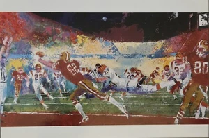 LeRoy Neiman 1989 "SUPER PLAY" Super Bowl XXIII Fußball Kunst Postkarte Promo #94 - Bild 1 von 2