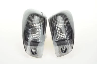 Front Turn Signal Cover Fit Kawasaki 93-02 Ninja ZX-6 03-05 ZZR600 Smoked - Image 1 of 4