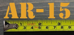 AR15 Sticker Decal 3.5" AR-15 Rifle Ammo Can Box Label Ammunition Case Yellow - Picture 1 of 1