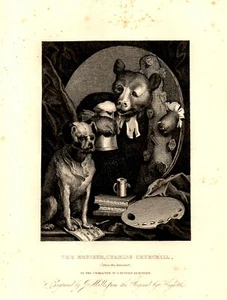 Stampa antica 1840 = W. HOGARTH = THE BRUISER = INCISIONE Old Engraving - Picture 1 of 1