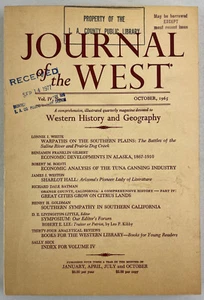 Journal of the West, October 1965, Vol 4 No 4, Western History & Geography - Picture 1 of 5