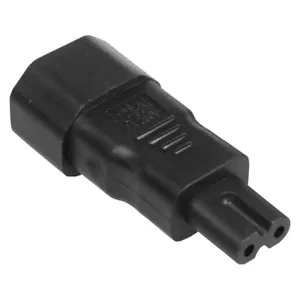 PAT Testing Adaptor IEC Plug (C14) to Fig 8 (C7) for AV or IT equipment - Picture 1 of 2