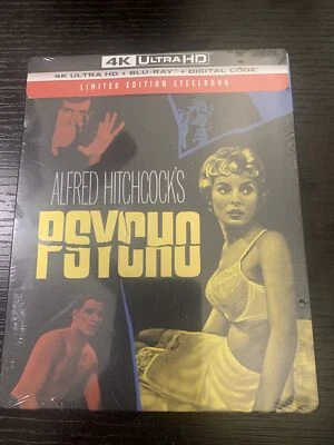 PSYCHO Limited Edition Steelbook (4K ULTRA HD, Blu-ray, Digital Code, 1960)NEW Foto 1 de 4
