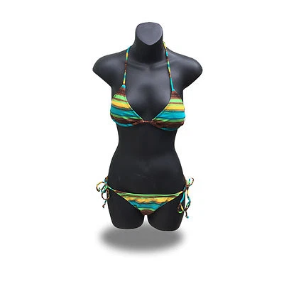 Conjunto de bikini a rayas traje de baño Jamaica Bahamas Hawaii Brasil Negril playa bikini Foto 1 de 4
