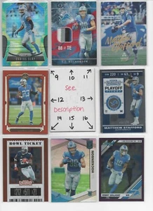 Detroit Lions LOADED U-PICK Serial #'d JERSEYS AUTOS Rookies * STAFFORD SANDERS - Picture 1 of 103