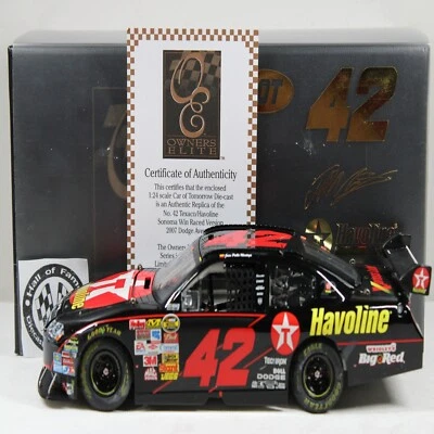 JUAN MONTOYA 2007 ELITE #42 SONOMA PRIMERA COPA CARRERA VICTORIA TEXACO CUNA DODGE/HECHA EN 504 Foto 1 de 4
