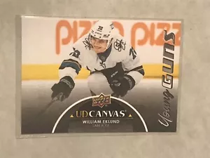21/22 UPPER DECK WILLIAM EKLUND YOUNG GUNS CANVAS BLACK ROOKIE RC YG SP UD #234 - Picture 1 of 1