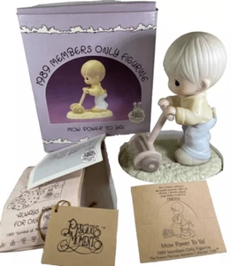 1989 PRECIOUS MOMENTS ~ Mow Power To Ya! ~ Members Only Figur mit Box ~ PM892 - Bild 1 von 6