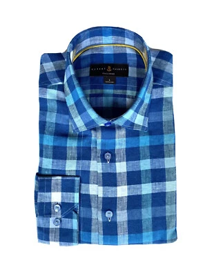 Robert Talbott 100% Linen $198 Size LARGE Tailored Fit Sport Shirt NWT - Image 1 of 3