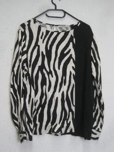 COMMA CASUAL ITENTY! SCHWARZ-OFFWHITE BLUSE LANGARM GR. 44 ungetragen - Bild 1 von 3