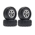 1:16 4Pack Rubber+Plastic RC Car Wheel Tyre Tires For WPL B14 C24 Military Truck