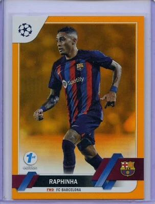 2022-23 Topps UEFA Club Competitions 1st Edition Raphinha Orange 3/25 #164 - Image 1 of 2