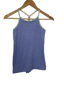 Ivivva by Lululemon Girls Twist & Tie Y Tank Top Buit-in Bra Size 12 - Picture 1 of 7