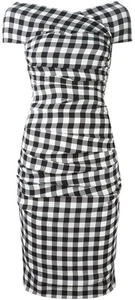 DOLCE & GABBANA S/S 2015 SILK BLACK WHITE CHECK DRESS IT 40 UK 8 US 4 - Picture 1 of 1