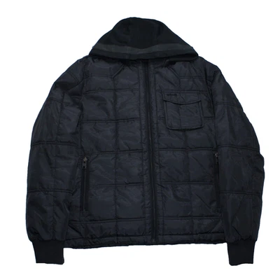 SCHOTT MA7 Padded Jacket Mens Large Black Military Hooded Army Vintage Zip Up - Image 1 of 4