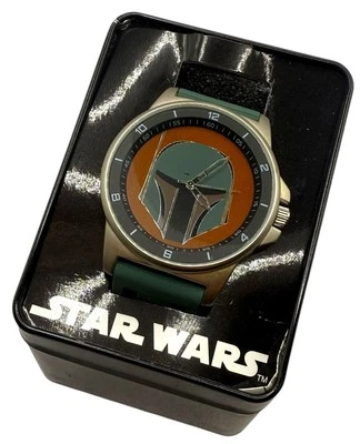 Disney Star Wars Boba Fett Men’s Watch Analog Silicone New In Box - Image 1 of 4