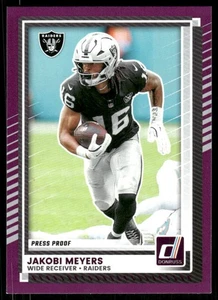 2025 Donruss #99 Jakobi Meyers Press Proofs Purple - Picture 1 of 2