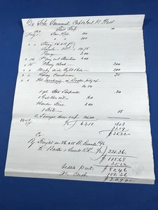 1869 Receipt Schooner Savannah, Capt. Joel K. West ~ Lumber, Services, Freight - Picture 1 of 15