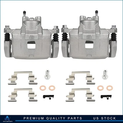 Front Brake Calipers Pair 2 For Chrysler 200 2011-2014 single piston W/ Bracket - Image 1 of 4