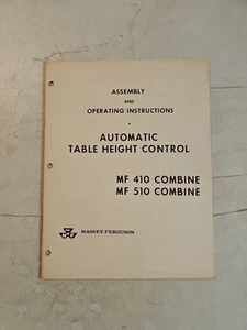 Massey Ferguson 410 510 Combine Automatic Table Height Control Instructions - Picture 1 of 6