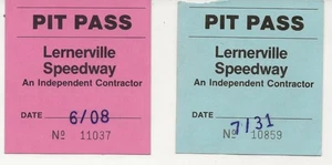 Two Lernerville Speedway Pit Passes - Picture 1 of 1