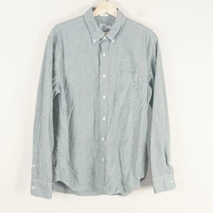 J Crew Broken In Organic Cotton Slim Oxford Green Long Sleeeve Button Up Shirt L - Bild 1 von 11