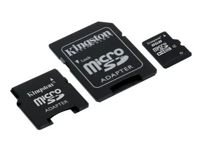 Kingston MicroSDHC 8 Go Class 4 Carte Mémoire (SDC4/8GB-2ADP)