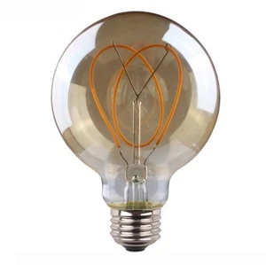 LED G95 Lampe Birne Filament Herz Form Gold 2200k E27 Retro Edison Kugel Birne - Bild 1 von 3
